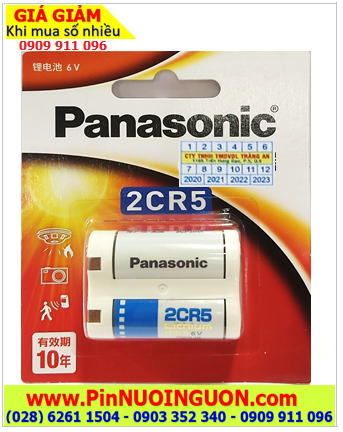 Pin cửa Panasonic 2CR5 lithium 6V, dùng thay pin Chuông cửa chính hãng _Vỉ 1viên